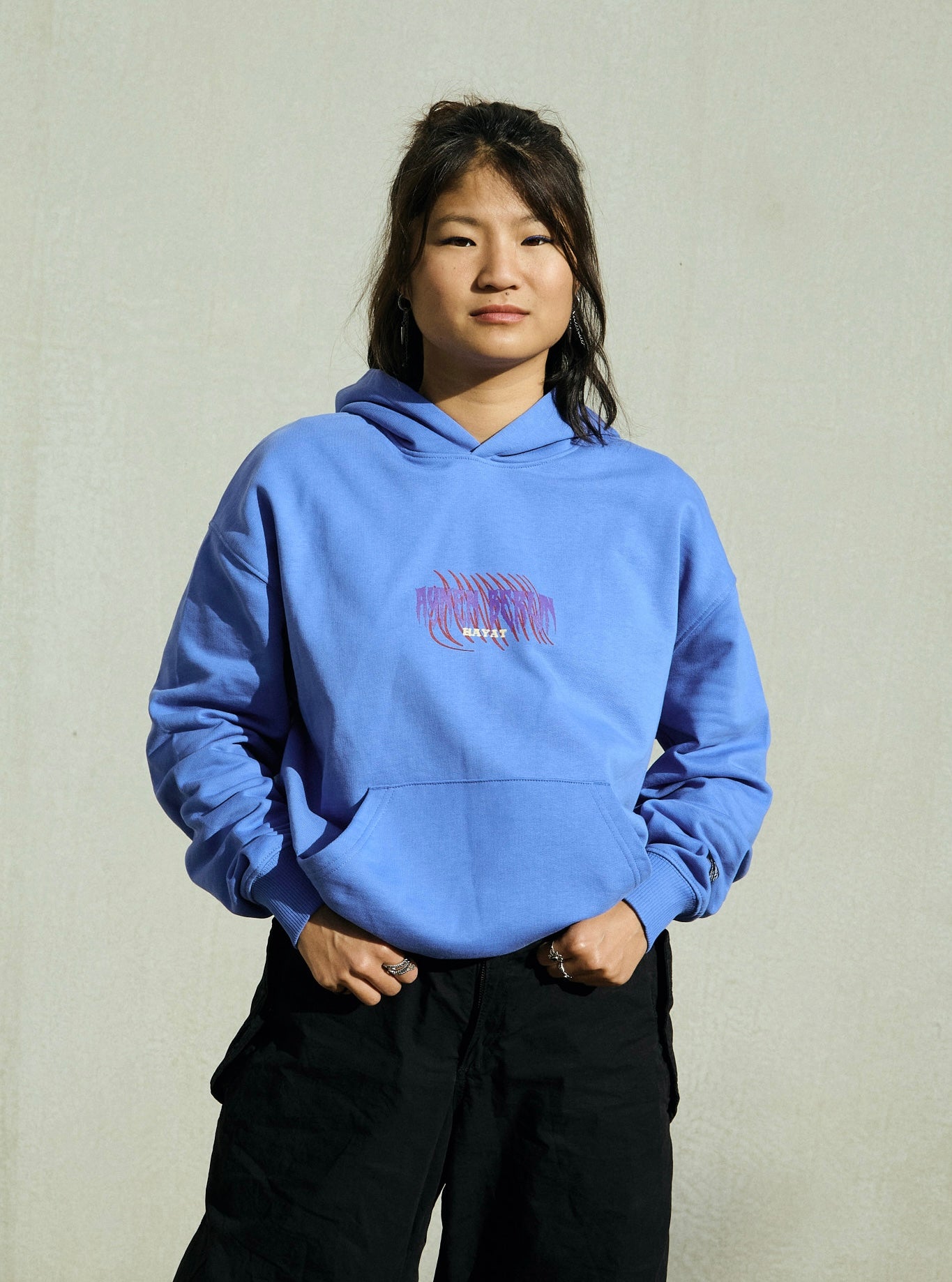 Hayat Heavy Hoodie - Sky Blue