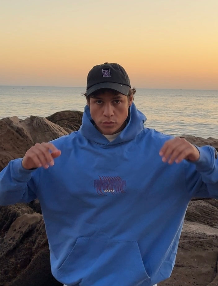 Hayat Heavy Hoodie - Sky Blue
